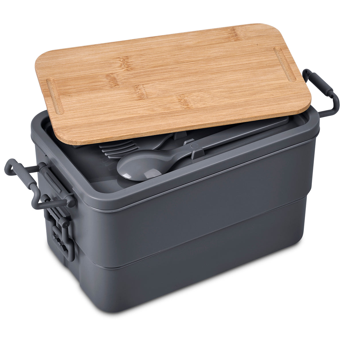 Urban Terrain Lakeside Double Layer Lunch Box & Cutlery Set