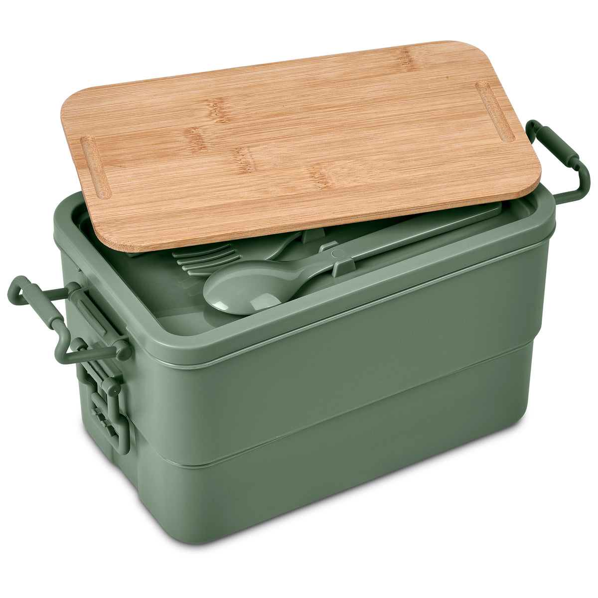 Urban Terrain Lakeside Double Layer Lunch Box & Cutlery Set
