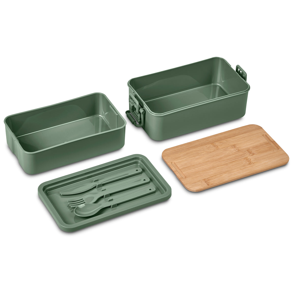 Urban Terrain Lakeside Double Layer Lunch Box & Cutlery Set