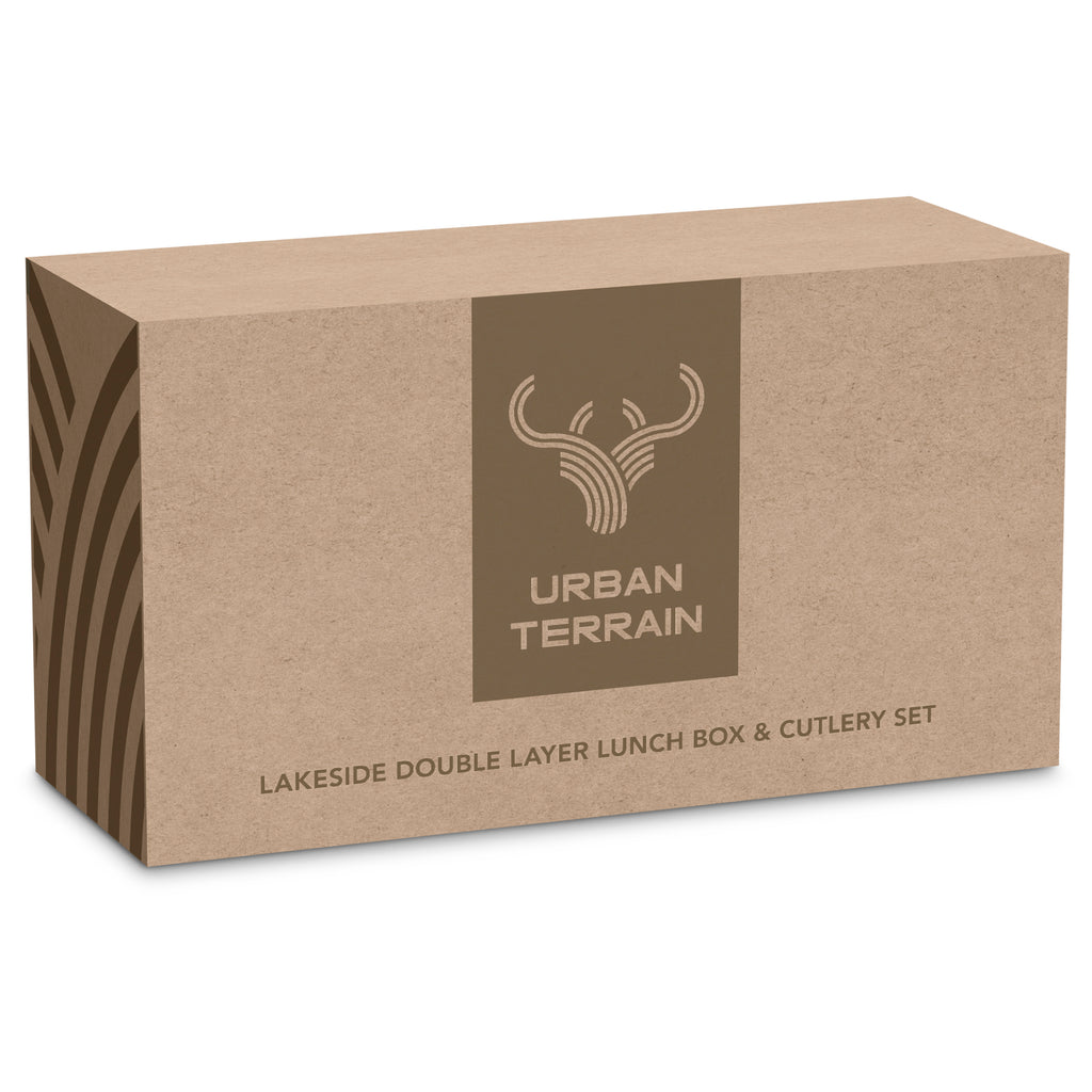 Urban Terrain Lakeside Double Layer Lunch Box & Cutlery Set