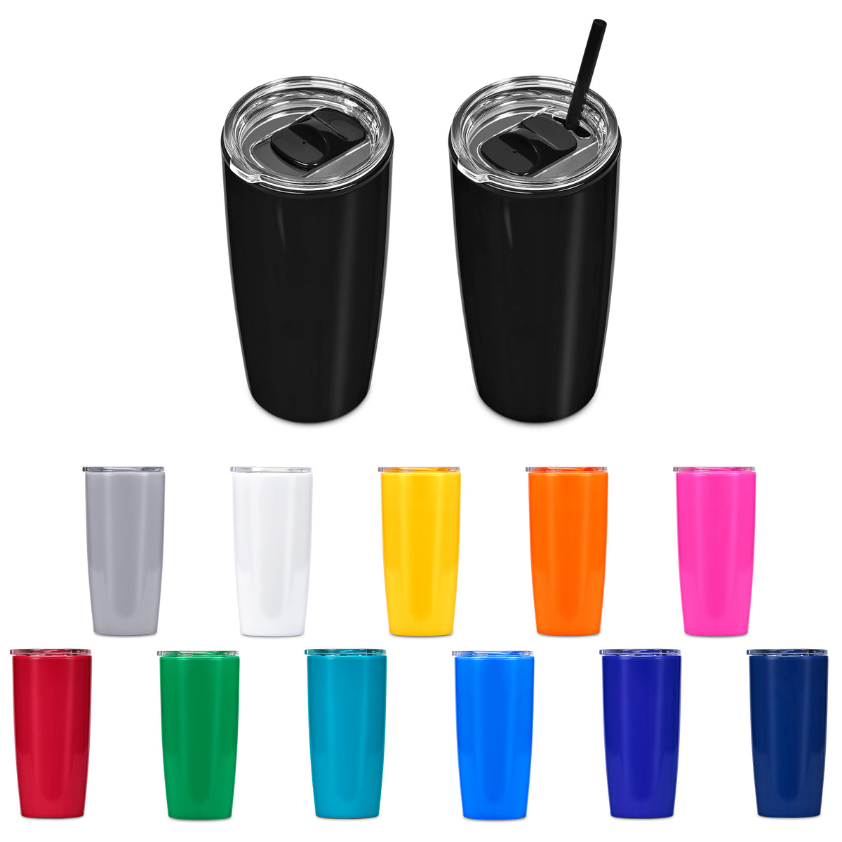 Altitude Daytona Plastic 2-in-1 Double-Wall Tumbler & Straw - 600ml