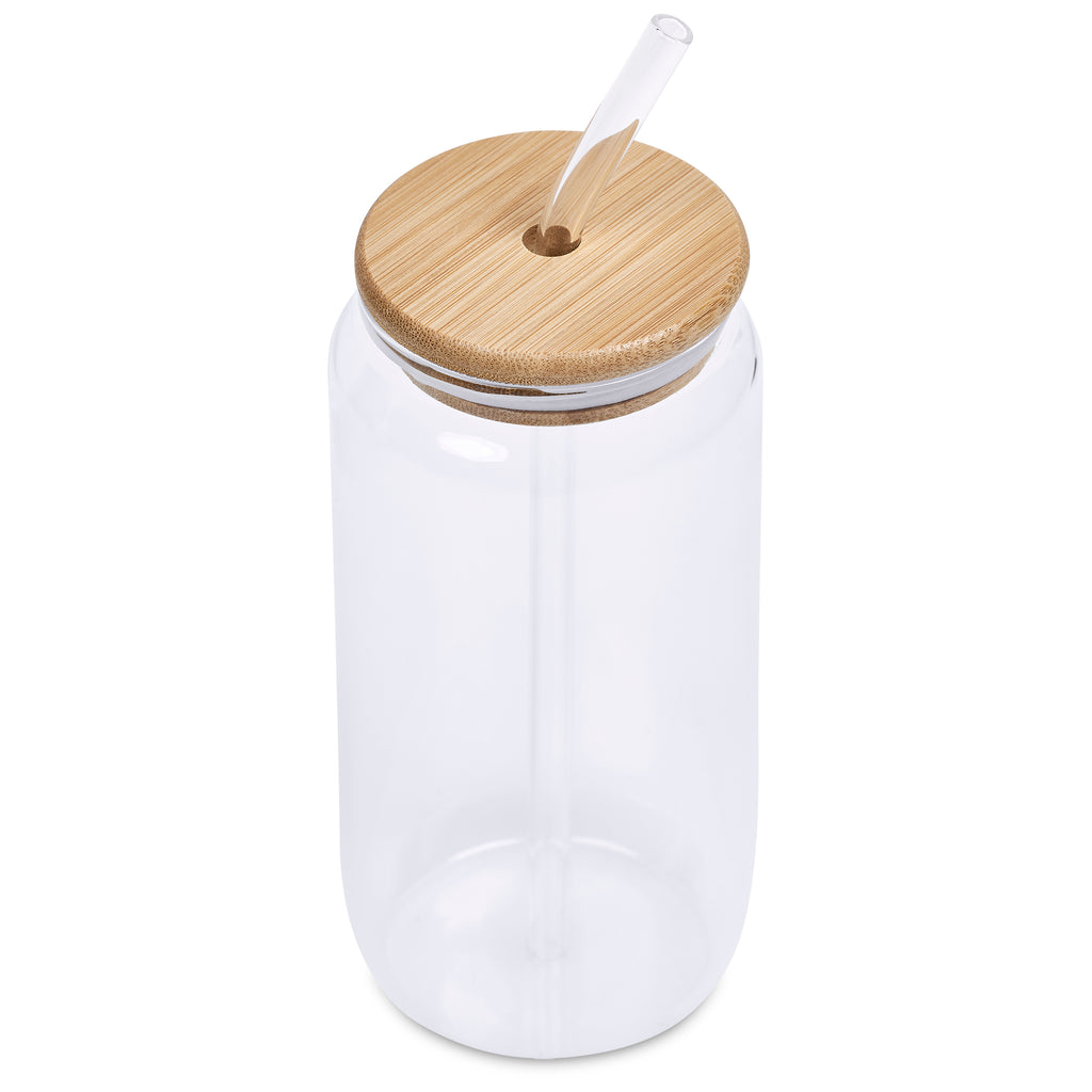 Okiyo Natsu Glass & Bamboo Tumbler & Straw - 500ml