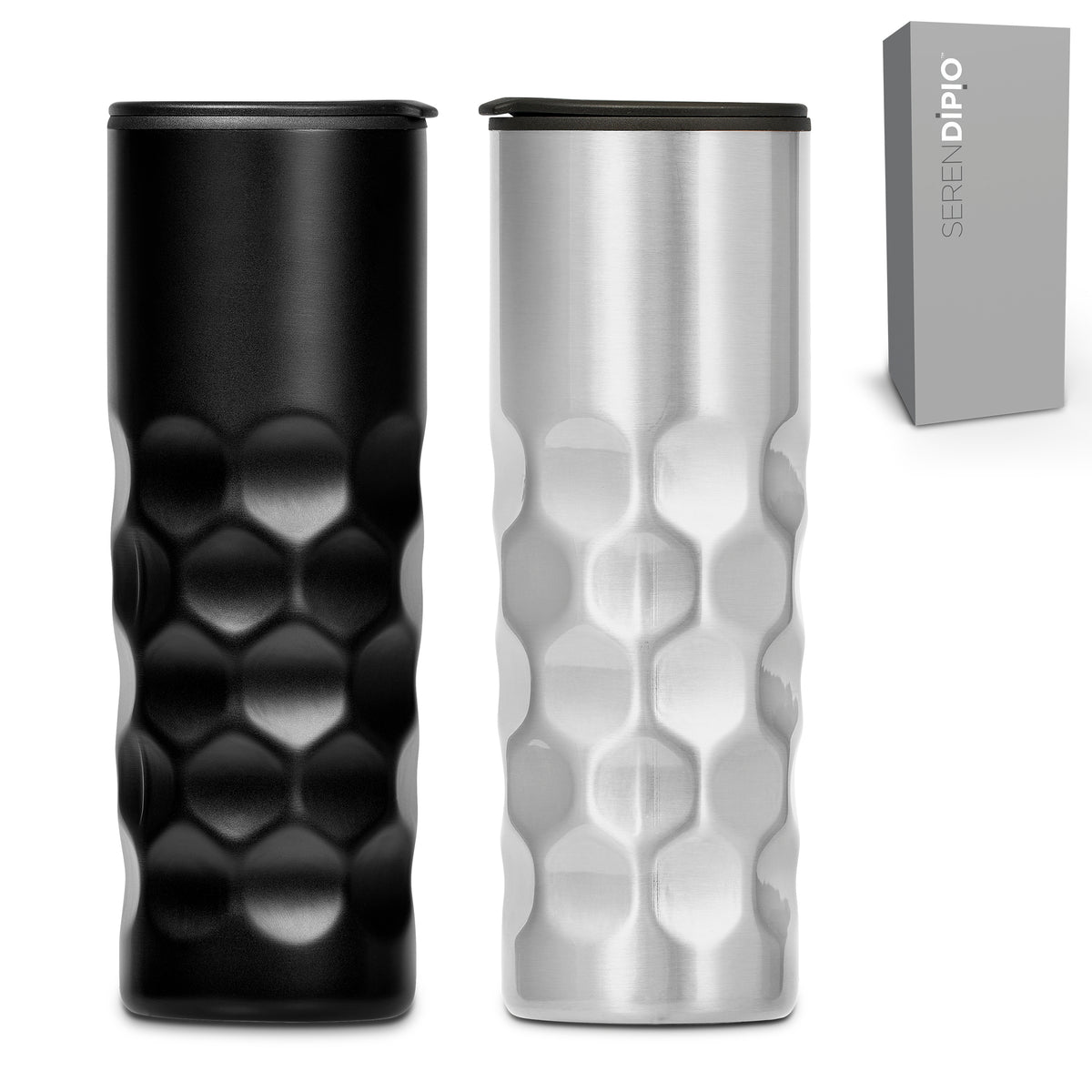 Serendipio Meteor Stainless Steel & Plastic Double-Wall Tumbler - 450ml