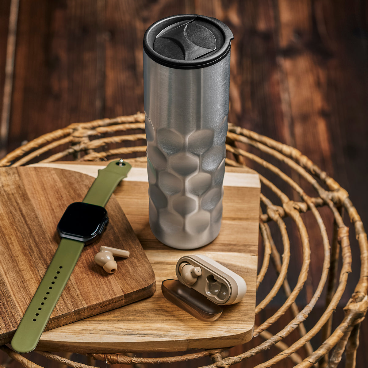 Serendipio Meteor Stainless Steel & Plastic Double-Wall Tumbler - 450ml