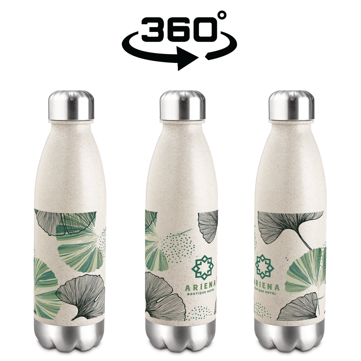 Okiyo Kimi Wheat Straw Water Bottle - 680ml