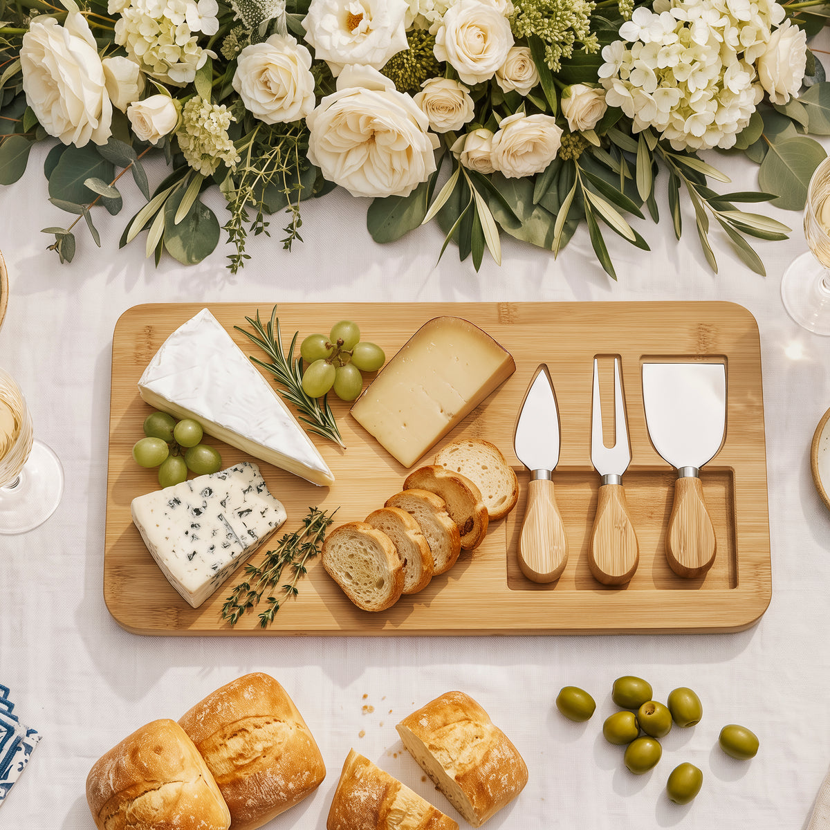 Okiyo Chizu Bamboo Cheese Board Set