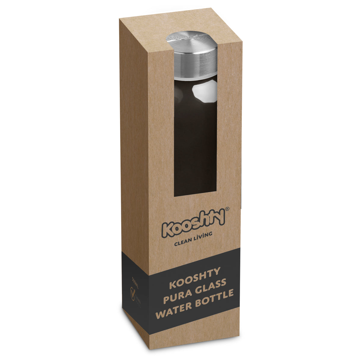 Kooshty Pura Glass Water Bottle - 500ml