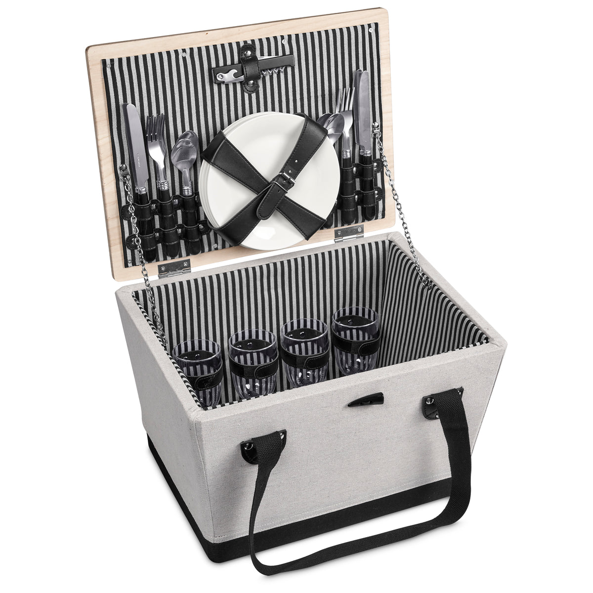 Serendipio Willow 4-Person Picnic Basket