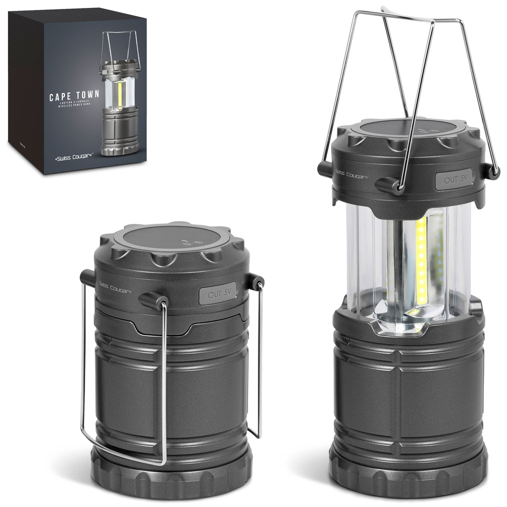 Swiss Cougar Cape Town Lantern & Wireless Charging Power Bank - 4 000mAh