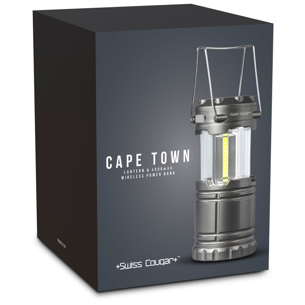 Swiss Cougar Cape Town Lantern & Wireless Charging Power Bank - 4 000mAh