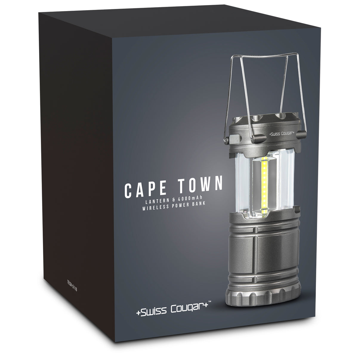 Swiss Cougar Cape Town Lantern & Wireless Charging Power Bank - 4 000mAh