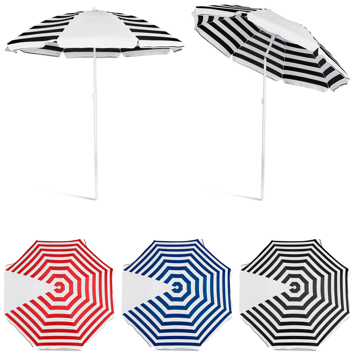 Serendipio Tanereef Stripe Beach Umbrella